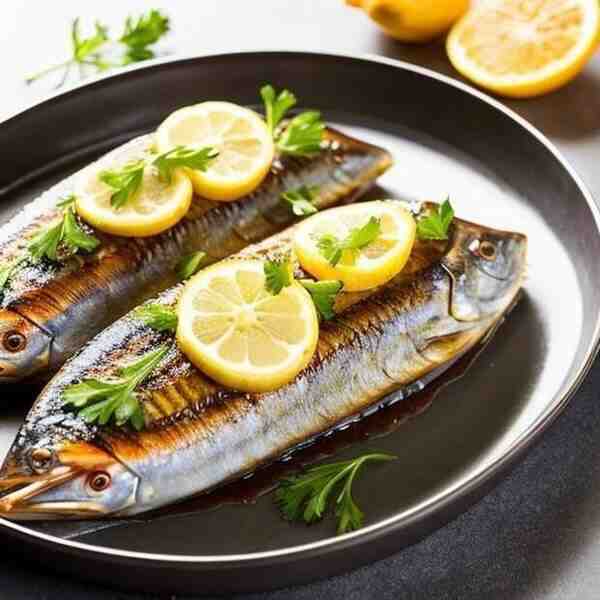 Запеченная скумбрия с лимоном